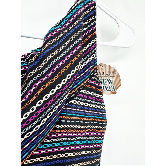 Miraclesuit Shimmer Links Brio Slimming One Piece Swimsuit Size 8 NWT - Picture 3 of 8